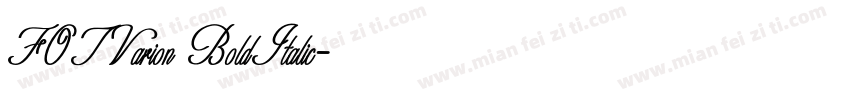 FOTVarion BoldItalic字体转换